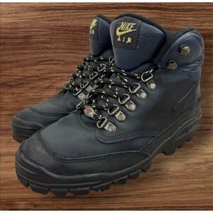 Nike Boots Women's Size 7 ACG Manoa Navy Blue Leather Hiking Shoes 950406